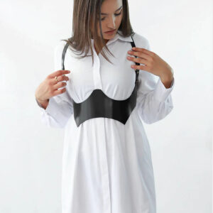 Hakiki Deri Askılı Korse