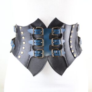 Steampunk Hakiki Deri Korse